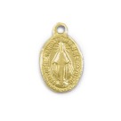 MD520056P20 - Medalha N. Sra. Das Graças Alumínio Dourada c/ 20un. - 2x1,3cm