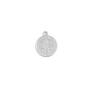 MD101400P10 - Medalha de Alumínio c/ 10un. São Bento Prateado - 1,4x1,6cm