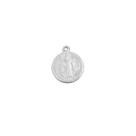 MD101400P10 - Medalha de Alumínio c/ 10un. São Bento Prateado - 1,4x1,6cm