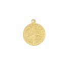 MD101403P10 - Medalha de Alumínio c/ 10un. São Bento Dourado - 2,3x2cm