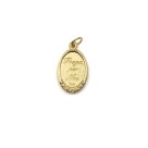 MD1180021 - Medalha N. Sra. Aparecida Italiana Oval Dourada - 2,5x1,7cm