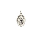 MD1180007P2 - Medalha N. Sra. Do Carmo Italiana Oval Prateada c/ 2un. - 2,5x1,7cm