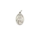 MD1180209P2 - Medalha São Judas Italiana Oval Prateada c/ 2un. - 2,5x1,7cm