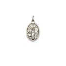 MD1180200P2 - Medalha Divino Pai Eterno Italiana Oval Prateada c/ 2un. - 2,5x1,7cm