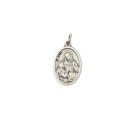 MD1180011P2 - Medalha Santa Ana Italiana Oval Prateada c/ 2un. - 2,5x1,7cm