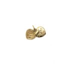 MD1170001 - Pingente Agnus Dei Coração Duplo Dourado Italiano - 2x1,3cm
