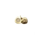 MD1170001 - Pingente Agnus Dei Coração Duplo Dourado Italiano - 2x1,3cm