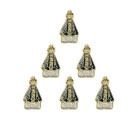 BO10010P6 - Botton N. Sra. Aparecida Dourado c/ 6un. - 2,5x1,5cm