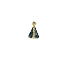 BO10012P6 - Botton N. Sra. Aparecida Dourado c/ 6un. - 2x1,3cm