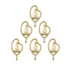 BO10090P6 - Botton Terço N. Sra. Aparecida Dourado c/ 6un. - 2,6x1,5cm