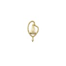 BO10090P6 - Botton Terço N. Sra. Aparecida Dourado c/ 6un. - 2,6x1,5cm