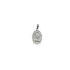 MD112090P2 - Medalha Primeira Eucaristia Oval Dupla Níquel Envelhecido c/ 2un. - 2,5x1,5cm