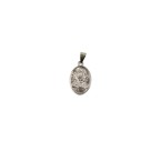MD112091P2 - Medalha Primeira Eucaristia Oval Dupla Níquel c/ 2un. - 2,5x1,5cm