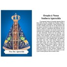 ST16001 - Mini Santinha N. Sra. Aparecida de Biscuit c/ Oração