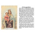 ST16005 - Mini Santinha N. Sra. do Carmo de Biscuit c/ Oração