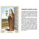 ST16007 - Mini Santinha Santa Clara de Biscuit c/ Oração
