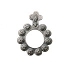 AN41600 - Dezena de Dedo Metal c/ Cruz Níquel envelhecido - Tamanho Único 4x3cm