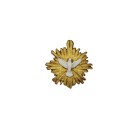 DI16107 - Divino Espírito Santo Resplendor Biscuit Dourado - 4,5x4,5cm