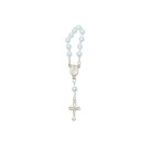 DZ1070006P12 - Dezena Pérola Azul c/12un. (Mini Terço) - 9,5x1cm