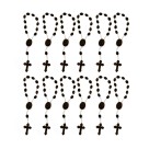 DZ05011P12 - Dezena de Acrílico Marrom c/12un. (Mini Terço) - 13,5x1cm