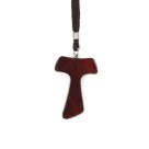 CC1483000 - Cordão c/ Tau de Madeira Resinado (M) - 42,5cm