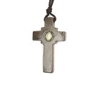 CC360800 - Cordão Medalha de São Bento c/ Crucifixo Madeira - 37,2cm