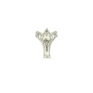 CZ73060 - Cruz Jesus Cristo Italiana Prateada - 4x3cm