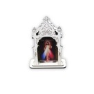 OT810101 - Oratório Jesus Misericordioso MDF Branco - 12x8cm