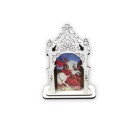 OT810102 - Oratório São Jorge MDF Branco - 12x8cm