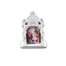 OT810190 - Oratório Sagrada Família MDF Branco - 12x8cm