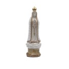 IM51045 - Imagem N. Sra. De Fátima c/ Pérola e Strass Dourada - 31X9cm