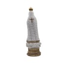 IM51045 - Imagem N. Sra. De Fátima c/ Pérola e Strass Dourada - 31X9cm