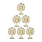 BO112025P6 - Botton Ministro da Comunhão Dourado c/ 6un. - 3x1,5cm