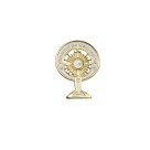 BO112025P6 - Botton Ministro da Comunhão Dourado c/ 6un. - 3x1,5cm