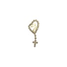 BO116004P6 - Botton Nossa Senhora c/ Strass c/ 6un. - 3x1,3cm