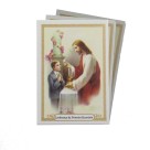 CT112040P50 - Cartão Lembrança Primeira Eucaristia Menino  c/ 50un. - 9,5x6,5cm