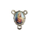 ET1671055P5 - Entremeio Sagrado Coração de Maria Resinado c/ 5un. - 1,9x1,5cm