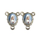 ET1672000P5 - Entremeio Imaculado Coração de Maria Duplo Resinado c/ 5un. - 1,9x1,5cm