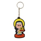 CH50054 - Chaveiro Santa Edwiges Emborrachado - 11x3,5cm
