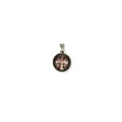 MD1420070P3 - Medalha São Bento Resinada Redonda Niquel c/ 3un. - 2x1,3cm