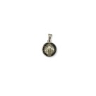 MD1420070P3 - Medalha São Bento Resinada Redonda Niquel c/ 3un. - 2x1,3cm