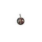 MD1420080P2 - Medalha São Bento Resinada Redonda Níquel c/ 2un. - 2,5x2cm