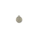 MD1420140P3 - Medalha São Bento Redonda Níquel c/ 3un.- 1,5x1,2cm