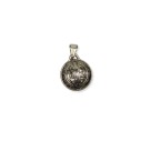 MD1420150 - Medalha São Bento Redonda Prateada - 1,8x2,5cm