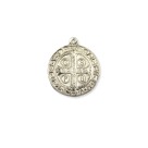 MD1420170 - Medalha São Bento Redonda Níquel - 3,5x3cm