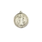 MD1420170 - Medalha São Bento Redonda Níquel - 3,5x3cm