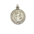 MD1420180 - Medalha São Bento Redonda Níquel - 5,5x4,2cm
