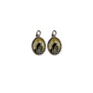 MD1420210P2 - Medalha São Bento Oval Dupla Níquel c/ 2un. - 1,5x0,8cm