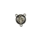 ET1631000P2 - Entremeio Medalha de São Bento Níquel Resinado - 2x1,8cm
