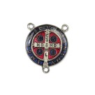 ET1631020 - Entremeio Medalha de São Bento Níquel Resinado - 3,5x3cm